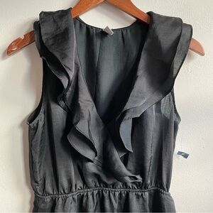 New Black Dress, Black Flutter Collar Sleeveless Dress, Little Black Dress